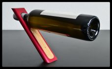Porte bouteille ultra design avec bois incrusté