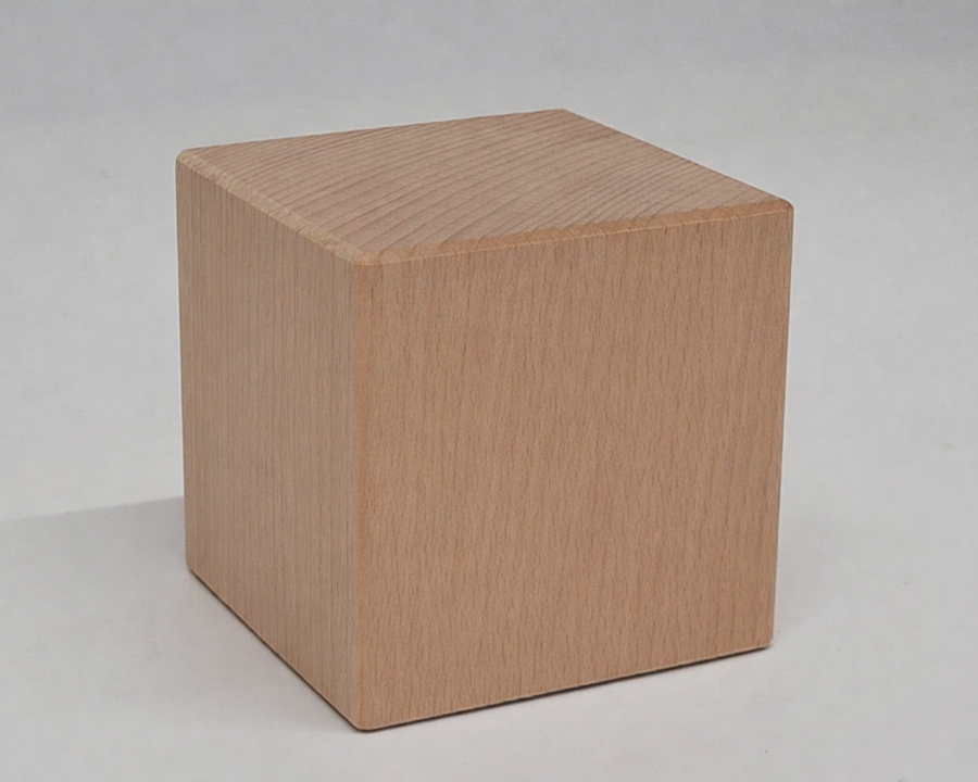 Cube QR Code en bois massif