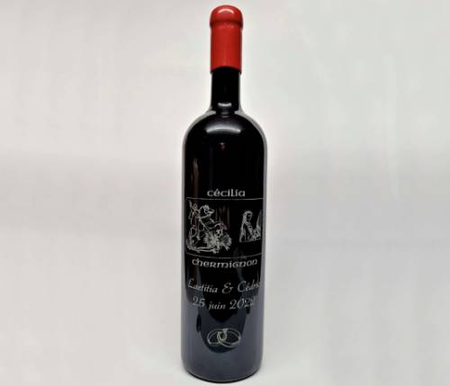 Bouteille de vin personnalisée pour évènement, remerciement, cadeau de départ, cadeau jubilé