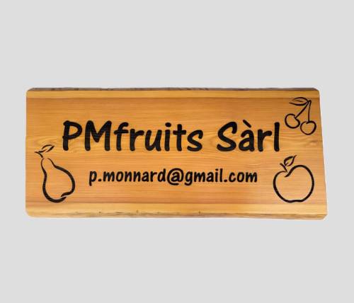 Enseigne en mélèze massif pour entreprise, chalet ou mayen