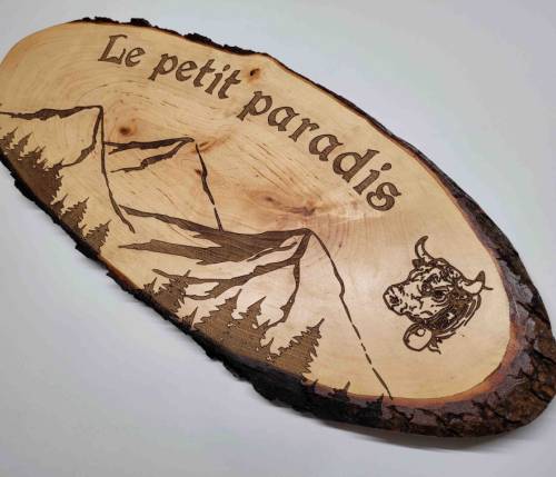 Panneau pour chalet en aulne rustique