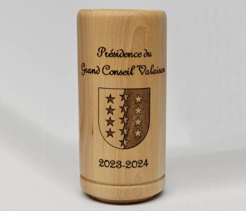 Pot isotherme en bois de hêtre – Élégance naturelle pour garder le vin au frais